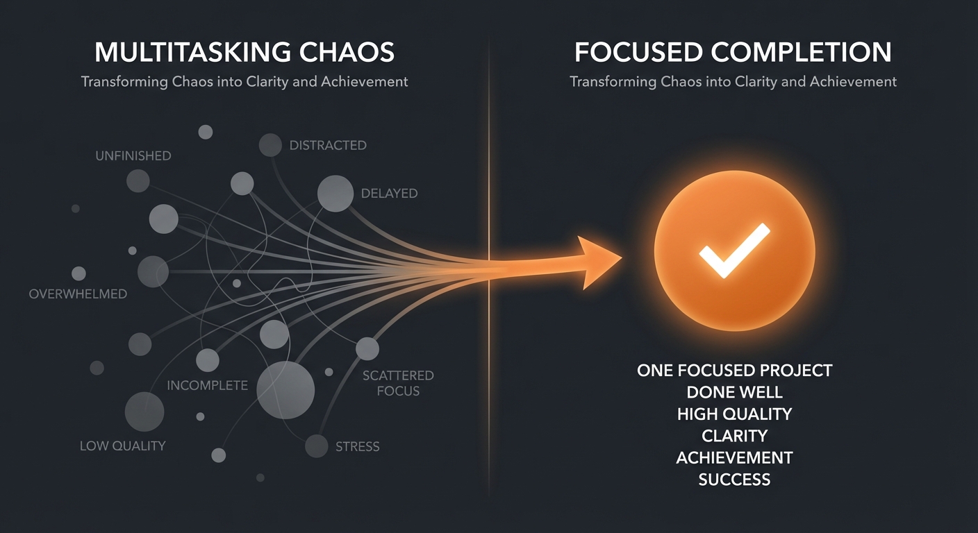Scattered projects vs. focused one-thing approach